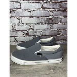 New Republic Grey Canvas Fabric Slip On Cork Sole Shoes Men’s Sz 11.5M US/44.5EU